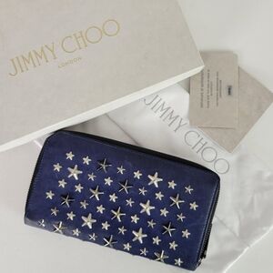 JIMMY CHOO Star Studded Zip Around Wallet